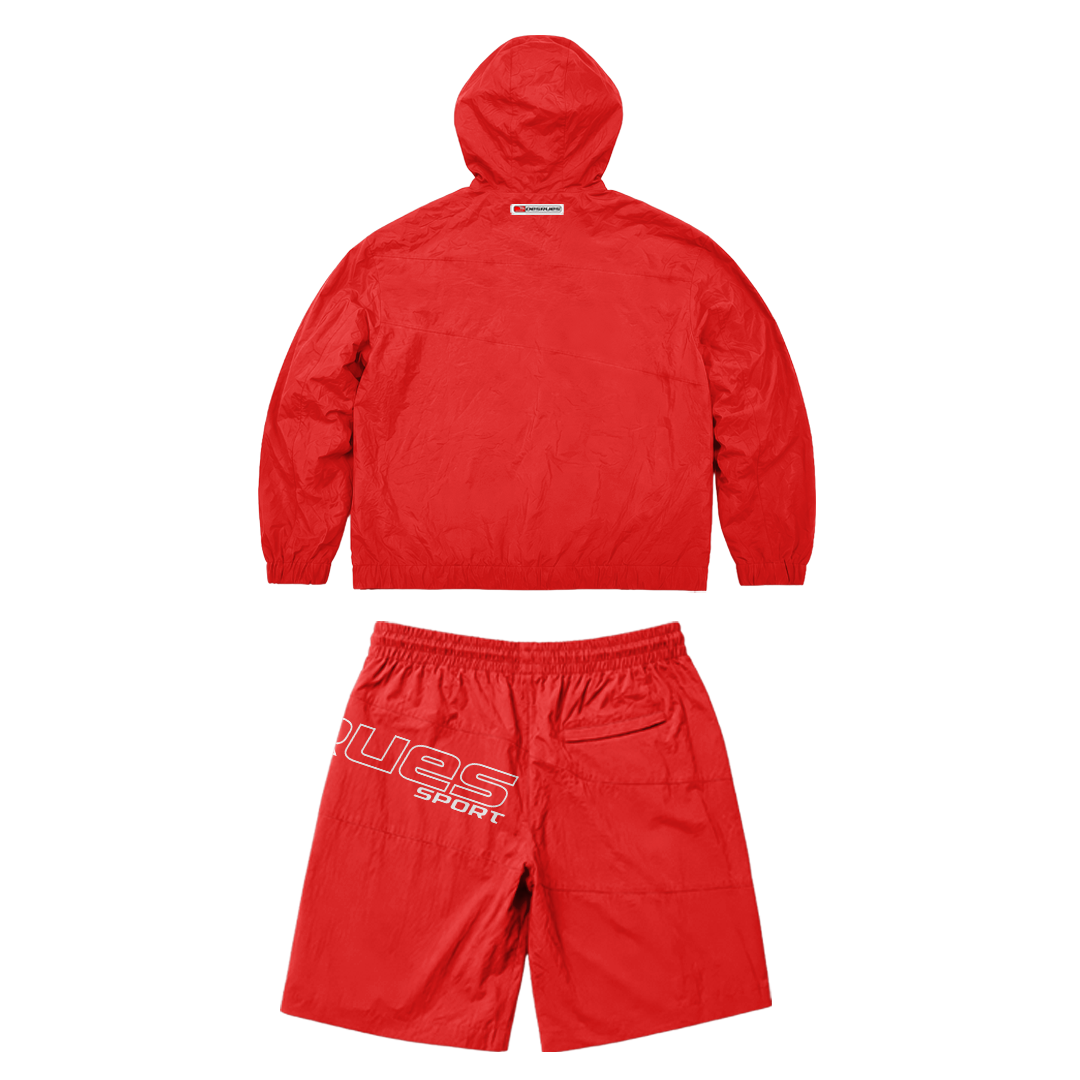 RED SPORT ZIP + SHORT SET