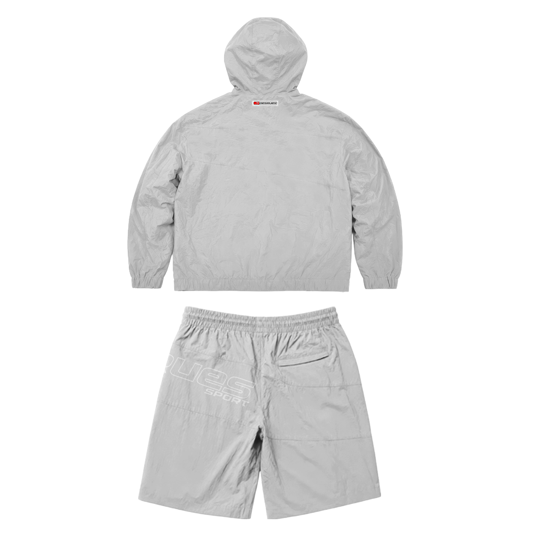GREY SPORT ZIP + SHORT SET